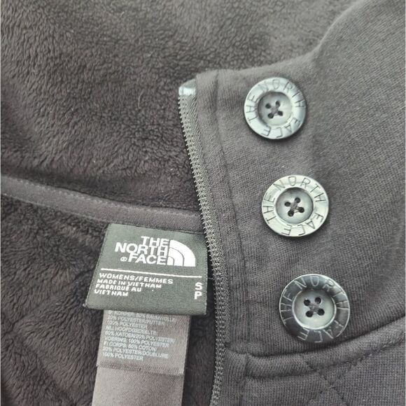North Face Caroluna Quilted Fleece Lined Jacket size small women's  black warm - Picture 6 of 12